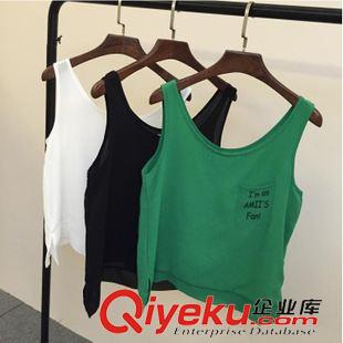 背心 吊帶  Y4078#吊帶背心2015夏新款女裝上衣蕾絲拼接雪紡背心打底衫