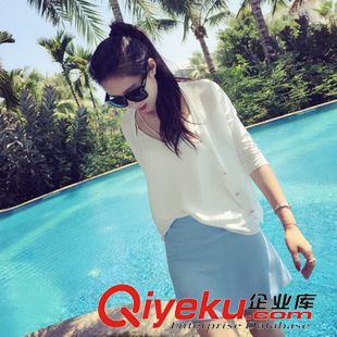背心 吊帶  Y3948#夏季新款韓版女裝 小性感雙層雪紡吊帶背心 廠家直銷(xiāo)原始圖片2