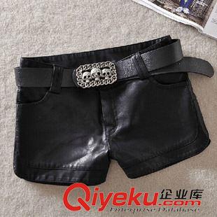 皮褲 Y4301#新款韓版秋冬季顯瘦PU皮短褲 女修身大碼靴褲皮褲短褲