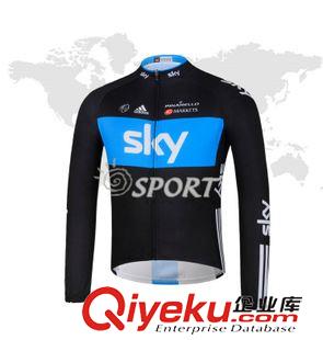 長(zhǎng)上裝 2012SKY Cycling Team 自行車騎行服 公路車服 SKY黑藍(lán)長(zhǎng)袖騎行服