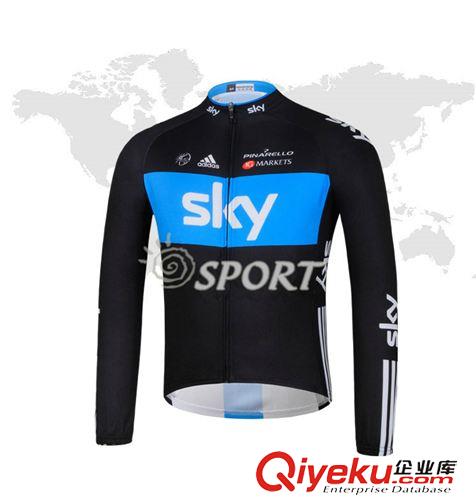 長(zhǎng)上裝 2012SKY Cycling Team 自行車騎行服 公路車服 SKY黑藍(lán)長(zhǎng)袖騎行服