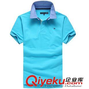夏季主推款 爆款夏季整單現(xiàn)貨2014新款全棉休閑拼色翻領短袖出口支持一件代發(fā)