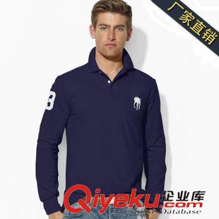 長期加單款 外貿男裝長袖T恤男翻領polo衫純棉條紋長袖品牌男裝支持一件代發