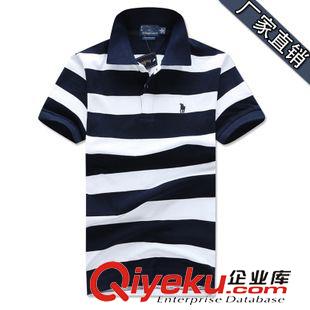 長期加單款 2015夏季新款外貿男裝批發男士短袖條紋t恤翻領純棉polo衫短袖