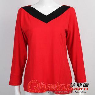廣告衫，T恤衫 爆款女士長袖t恤女裝t恤衫 大碼寬松休閑空白t恤廣告衫批發定制原始圖片2