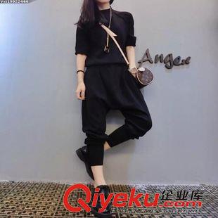 休閑套裝  運動裝 2015歐洲站秋款休閑運動套裝女時尚氣質(zhì)長袖長褲哈倫褲兩件套女裝原始圖片2