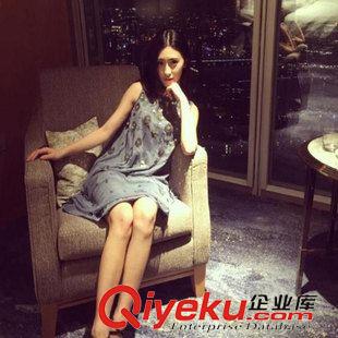 性感女神夜店裝 朱圣祎】2015夏季gd定制款 女神款釘珠亮片花朵網紗蕾絲連衣裙原始圖片3
