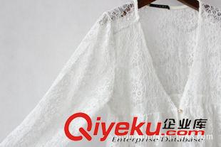 蕾絲，雪紡區(qū) 2015春款 鏤空全蕾絲繡花 蕾絲衫上衣 鏤空花邊開衫外套
