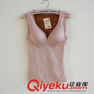 吊帶，小背心 無印良品   日本原單 加厚羊胎絨高彈無縫美體塑身女保暖背心原始圖片2