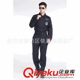 作訓服執(zhí)勤服系列 zp網格作訓服執(zhí)勤服訓練服保安服安檢服黑色防撕裂格子布作訓原始圖片3