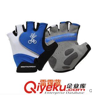 自行車手套 MTP夏季半指騎行手套  山地車自行車手套 短指加厚耐磨透 雷霆原始圖片2