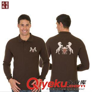 男式長袖POLO衫 爆款男式長袖POLO衫棉滌6040 260克多色 翻領廣告衫工廠批發(fā)定制
