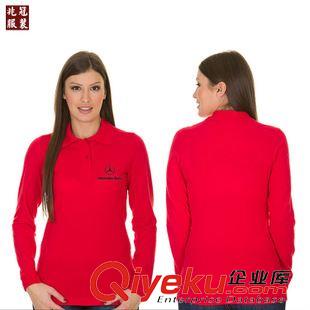 女式長(zhǎng)袖POLO衫 供應(yīng)翻領(lǐng)女式長(zhǎng)袖T—shirt,針織polo恤衫，套頭多色供選原始圖片3