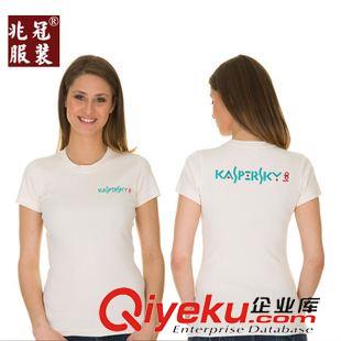 女士圓領(lǐng)衫 廠家現(xiàn)貨直銷 印花女士文化衫 高品質(zhì)純棉圓領(lǐng)女款T恤 班服定做原始圖片3