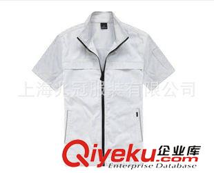 工作服 清爽配色 夏季短袖工作服 滌棉廠服套裝 定制女式車間勞保服定做原始圖片2