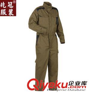 連體服 長期提供 純棉連體工作服定做 藍(lán)色長袖男工裝汽修維修勞保服原始圖片2