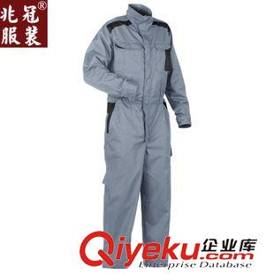 連體服 長期提供 純棉連體工作服定做 藍(lán)色長袖男工裝汽修維修勞保服原始圖片3