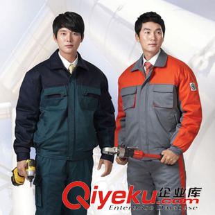 工裝棉襖 廠家直銷男裝廠服制服 2015年冬季韓版男式棉衣保暖棉服男士外套原始圖片2