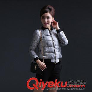 未分類 2015新款女裝印花棉服 歐美時尚立領(lǐng)銀灰女款羽絨棉服短款棉衣原始圖片3