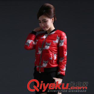 未分類 2015冬季新品花布女裝 韓版修身普通款女士羽絨棉服 印花女裝棉衣原始圖片3