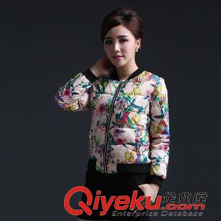 未分類 2015冬季爆款女裝韓版修身短款女士羽絨棉服印花女款羽絨棉服外套原始圖片2