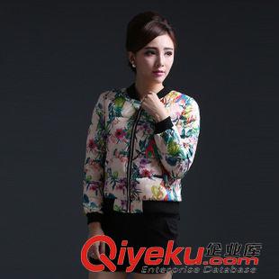 未分類 2015冬季爆款女裝韓版修身短款女士羽絨棉服印花女款羽絨棉服外套原始圖片3