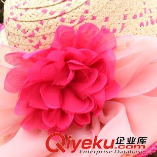 遮陽帽 韓版帽子女士春夏天時尚防曬遮陽帽圓頂大沿褫奪沙灘帽草帽親子帽原始圖片3