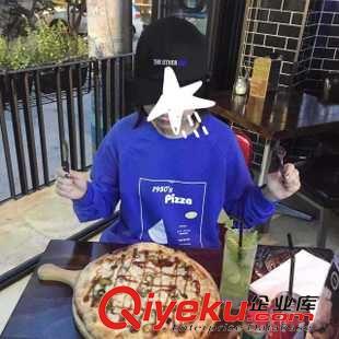 9.12~ 帶包裝盒 pizza披薩炸雞靈感紀念款寬松衛(wèi)衣 女