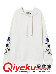9.7~ 真假對比！原廠出品  jouetie袖口花朵刺繡純棉毛圈連帽衛(wèi)衣！原始圖片3