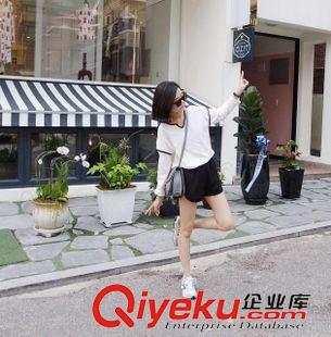 8.8~ 15秋 韓國代購同款 包邊缺領口設計 寬松長袖T恤