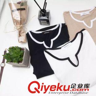 8.8~ 15秋 韓國代購同款 包邊缺領口設計 寬松長袖T恤