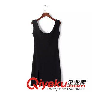 3號(hào)新款 歐美大牌AA款 明星款修身前開(kāi)叉背心裙女連衣裙原始圖片2