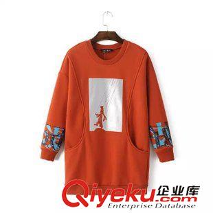 6號(hào)新款 歐美dp秋新款女  長袖寬松棉T恤紗網(wǎng)拼接連衣裙長裙打底裙女裝