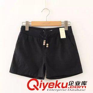 7-8號新款 松緊腰休閑抽繩棉麻短褲直筒褲女褲熱褲 夏季透氣休閑褲 夏季女裝原始圖片3