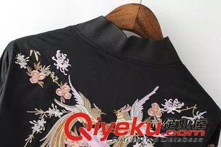 17-18號新款 歐美大牌早秋新款女裝 精美刺繡東方風(fēng)立領(lǐng)夾克外套女式上衣原始圖片3