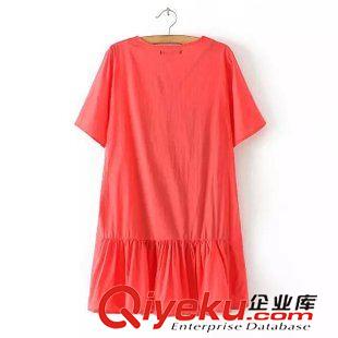 19-20號新款 2015早秋新款女裝 深V領短袖寬松套頭寬松上衣配吊帶背心兩件套女原始圖片2