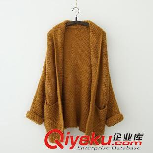 23-24號(hào)新款 爆款 2015秋冬新款女裝 條紋立領(lǐng)棒球服夾克開(kāi)衫針織毛衣外套上衣