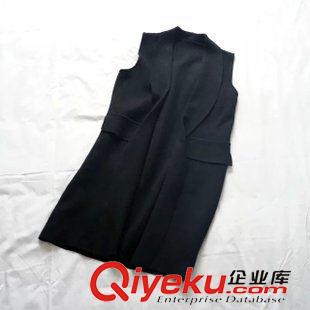 女士外套 dp高品質(zhì)絲光棉西裝領(lǐng)針織馬甲背心開(kāi)衫外套中長(zhǎng)款女不起球原始圖片3