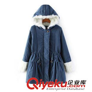 棉衣 秋冬裝新款連帽加絨抽繩口袋棉衣棉服加厚外套女裝批發(fā)混批原始圖片2