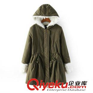 棉衣 秋冬裝新款連帽加絨抽繩口袋棉衣棉服加厚外套女裝批發(fā)混批原始圖片3