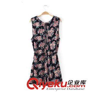 連體褲 歐美dp民族風(fēng)印花流蘇V領(lǐng)連體褲連衣褲短褲連身衣女裝花色 女秋