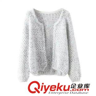 7-8號(hào)新款 韓國秋冬新款女  馬海毛燈籠袖針織開衫外套女短上衣原始圖片2