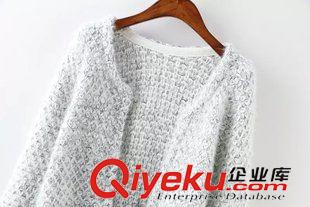 7-8號(hào)新款 韓國秋冬新款女  馬海毛燈籠袖針織開衫外套女短上衣原始圖片3
