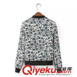 17-18號(hào)新款 歐美秋冬新款絎繡夾棉印花小外套女士薄上衣花夾克原始圖片2