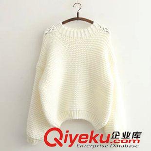 19-20號新款 爆款女 寬松毛衣女套頭針織粗棒針蝙蝠衫外套韓版加厚毛衣女上衣原始圖片2