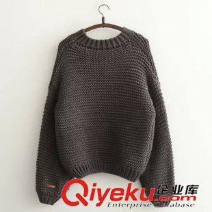 19-20號新款 爆款女 寬松毛衣女套頭針織粗棒針蝙蝠衫外套韓版加厚毛衣女上衣原始圖片3