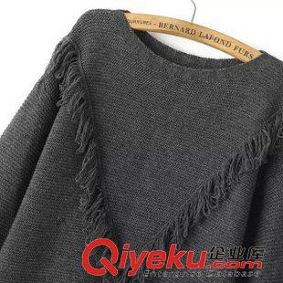 19-20號新款 秋冬新款女 歐美dp胸前流蘇針織毛衣套頭女上衣原始圖片3