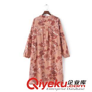 27-28號(hào)新款 秋新款女 復(fù)古文藝范長袖長款不規(guī)則開叉寬松dmmm襯衫女襯衣原始圖片2