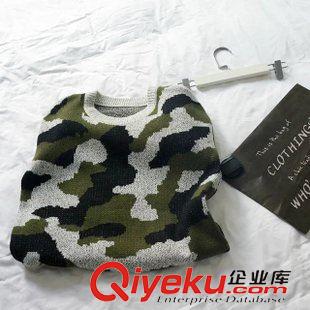 29-30號新款 韓國秋季新款女 長袖帥氣套頭迷彩針織毛衣連衣裙原始圖片3