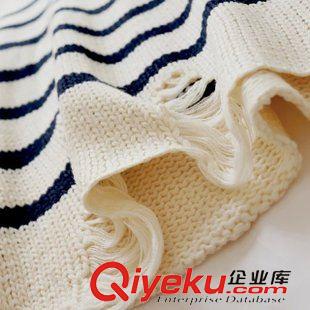 29-30號(hào)新款 韓國(guó)小清新七分袖顯瘦條紋破洞針織毛衣女 寬松套頭毛衣女上衣原始圖片2